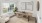 A room with a desk and chair 