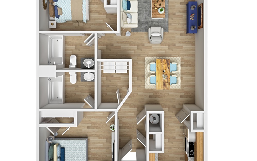 Two Bedroom Two Bathroom Apartment Home in Leland NC